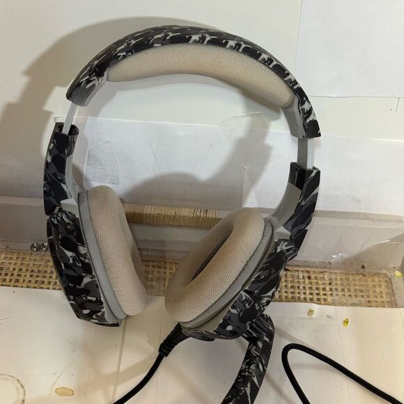 ONIKUMA K5 Black Camouflage Headphones good condition - Picture 4 of 6
